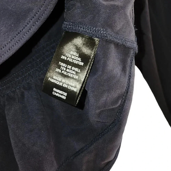 NWT Rebecca Taylor Ruffled Blouse Womens Size Small Navy Slit Neck Long Sleeve - Picture 7 of 10